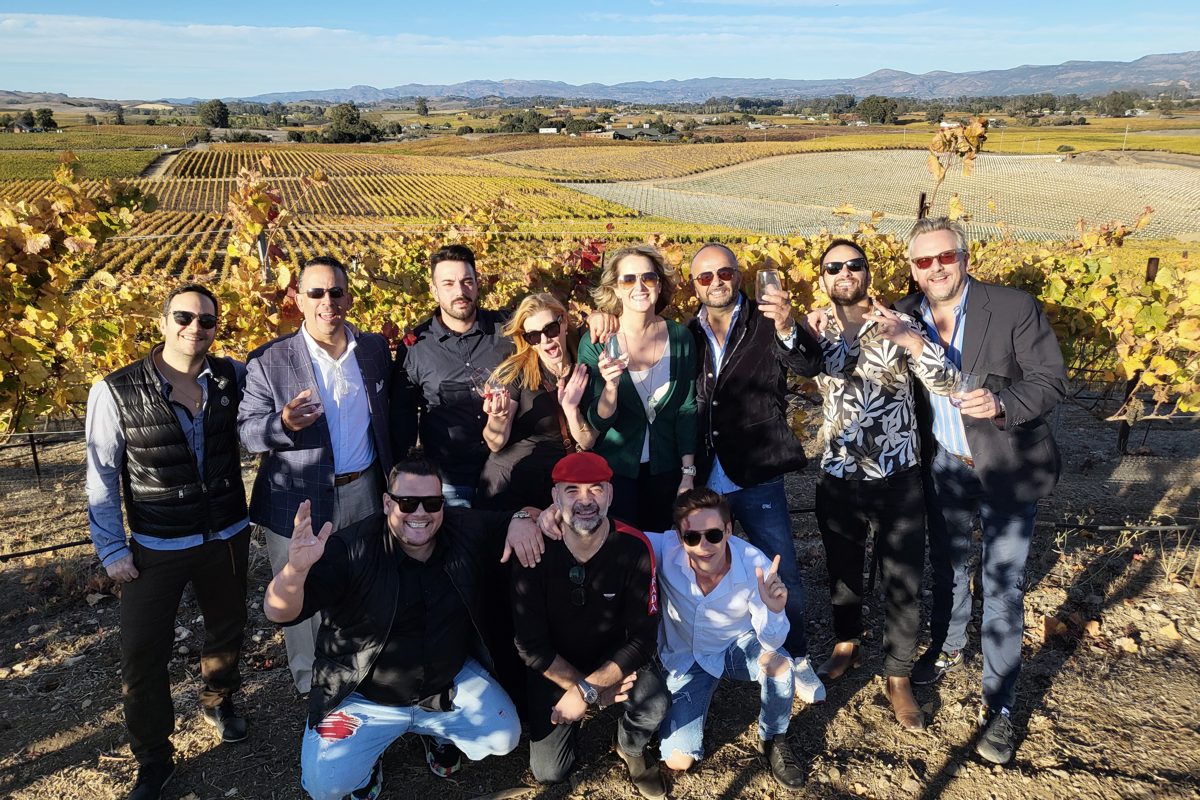 Northern California sales team in a Napa vineyard