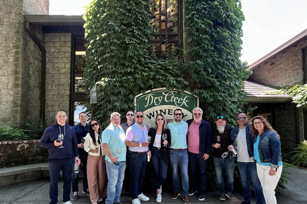 Northern California team on a supplier visit at Dry Creek Vineyard